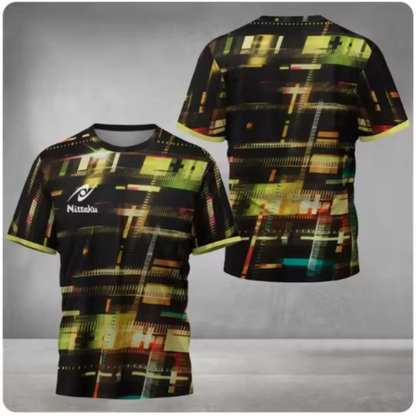 Nittaku Table Tennis T-shirt Victory Light Color Printed Men's Summer New Sports T-shirt Training Quick Drying T-shirt