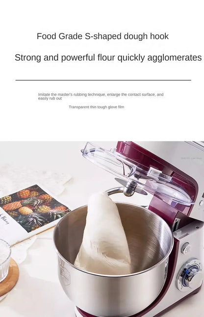 Desktop Egg Beater Electric Household Baking Chef Machine Cream Beater Small Mixing and Noodle Cover Commercial Stand Mixer