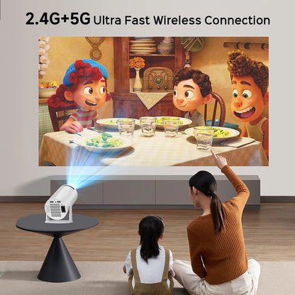 Salange X8Mini Native 720P Android 4K Projector with Lifetime Free TV Channels WiFi6 BT5 Video Projector Coolita OS Home Cinema