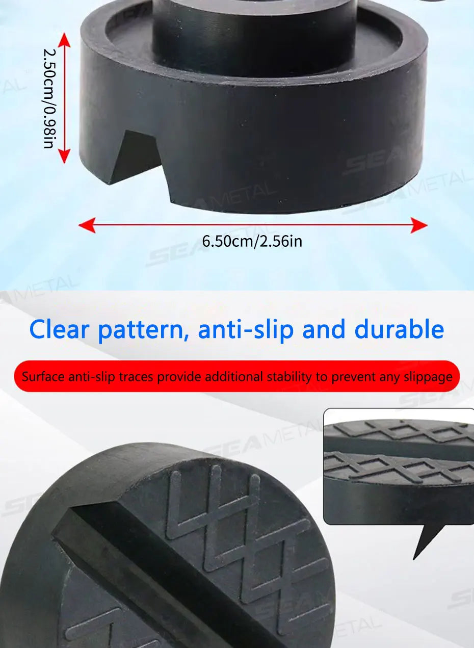 SEAMETAL 3 Sizes Universal Rubber Jack Pad Support Pinch Weld Slotted Floor Frame Rail Adapter Car Removal Repair Tool