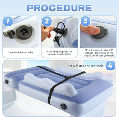 Inflatable Toddler Airplane Bed - Inflatable Kids Air Plane Bed Airplane Seat Extender for Toddlers Flight Sleep