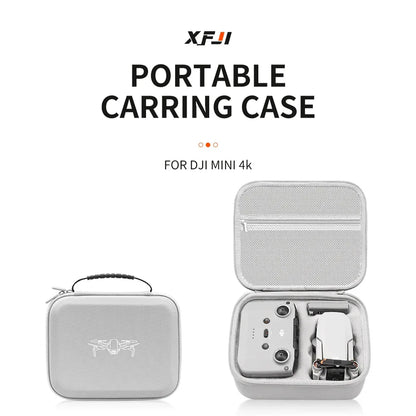 XFJI Storage Bag Protective Carrying Case PU Leather Handbag for DJI Mini 4K/Mini 2SE/Mini 2 Drone Controller Accessories