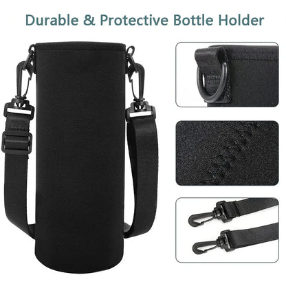 750ML/1000ML/1500ML Portable Water Bottle Insulated Neoprene Holder Pouch Bag Travel Thermos Cup Cover With Adjustable Strap