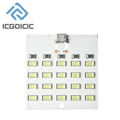 5730 SMD LED Light Panel 5V 450mA Micro USB Powered for Emergency Night Lamp Mobile Charger