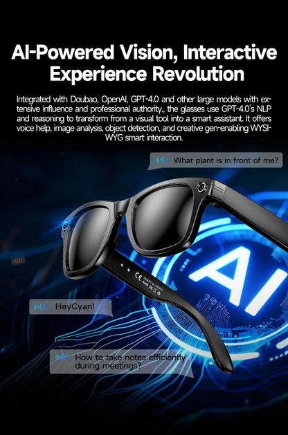 Xiaomi 8K Camera AI Glasses Smart Translation Color-Changing Waterproof Glasses Video Recording Photo Call Smart Sunglasses