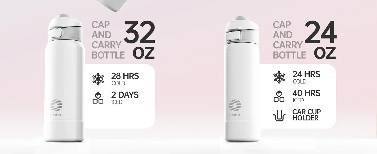 Fjbottle Magnetic Thermos Stainless Steel Sports Water Bottle with Magnetic Phone Holder Bouncing cover Insulation Cup