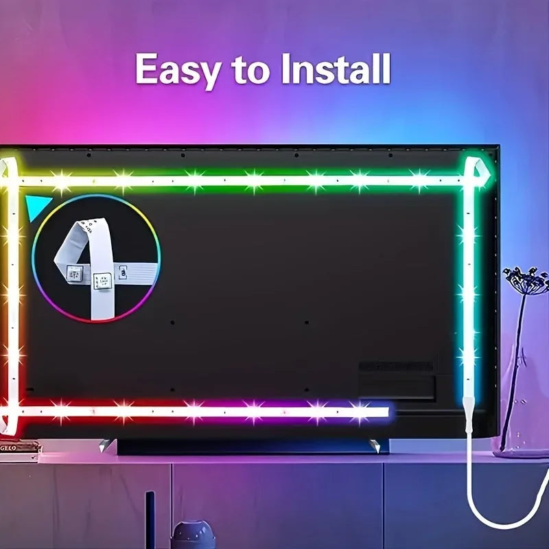 RGB LED Strip Light APP Bluetooth Control IR for Bedroom Living Room TV Backlight Remote Lamp Neon Lighting Home Kit Appliance