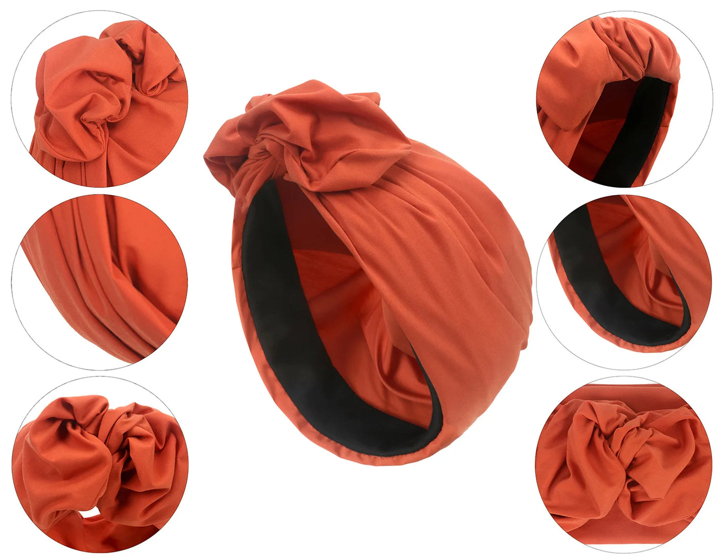 Woman Muslim Headscarf Cap Cotton Headband African Head Wraps Elegant Retro Turban for Ladies Beanies Caps Muslim Headpiece