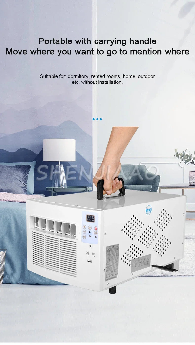 Home Portable Mobile Air Conditioning Dehumidification Desktop Mini Cooling Only Machine Free Installation with Remote Control