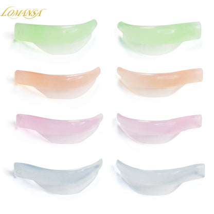 Lomansa 4 Pairs L Curl Silicone Eyelash Perm Rod Shield Sticky Lash Lift Pad Lifting 3D Eyelash Curler Accessories Makeup Tool