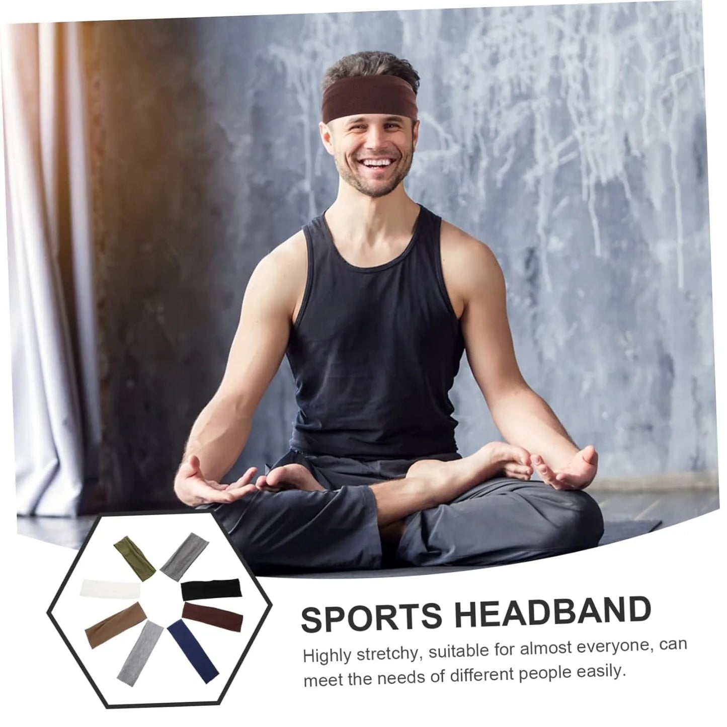 Headbands for Women Pack Elastic Hair Bands for Women' Hair Non Slip Soft Cloth Fabric Headbands Womens Accessories, Neutrals Nude Solid Colors Head Bands