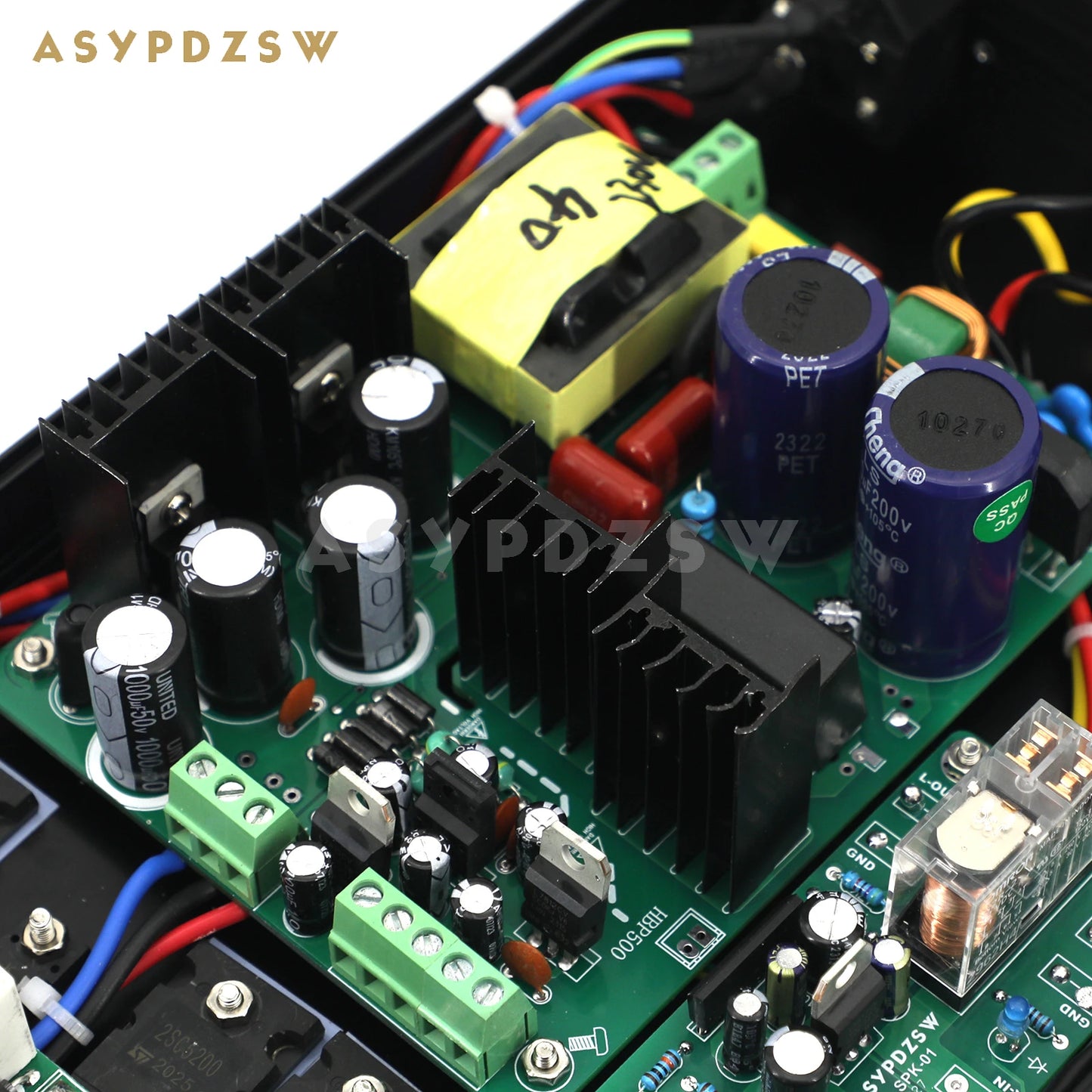 NAP250 MOD 2SC5200 MINI Stereo Power amplifier Base on UK NAIM circuit With SPK protection 80W+80W 8R