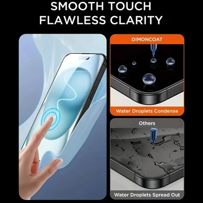 2Pcs HD Clear Tempered Glass For iPhone 17 16 15 14 Pro Max 6 7 8 Plus 12 13 11 Pro 16e XR XS Dust Free Install Screen Protector