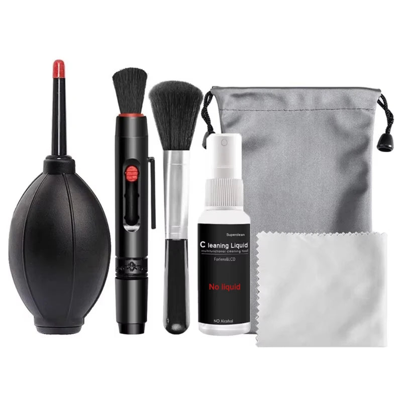 6in1 Digital Mirrorless Camera Cleaning Set Laptop Screen Keyboard Air Blowing Suitable For Canon Nikon Lens Cloth Cleaning Sets