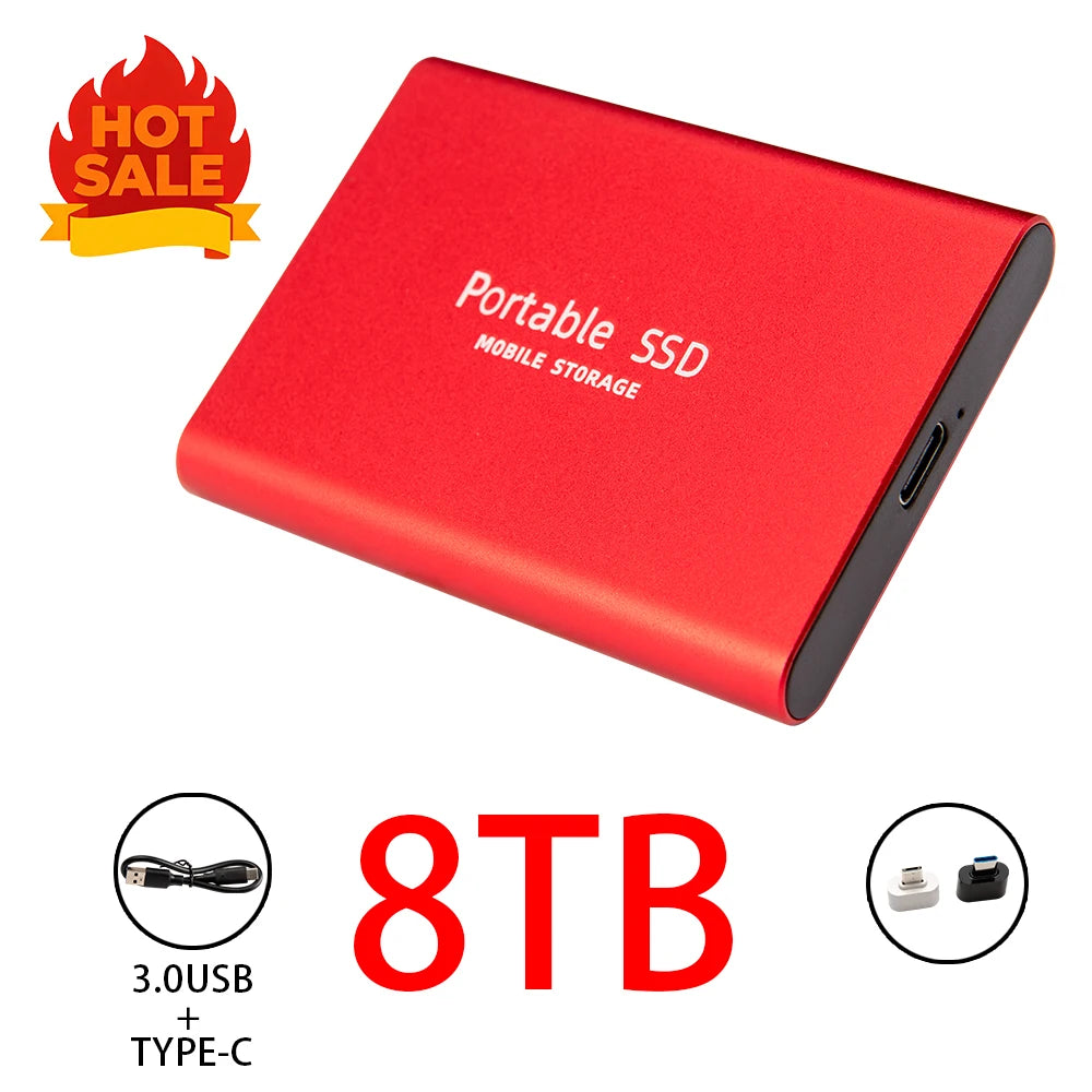 Highly cost-effective external hard drive, durable, efficient, and portable, with 256TB high-speed USB 3.1 Type C