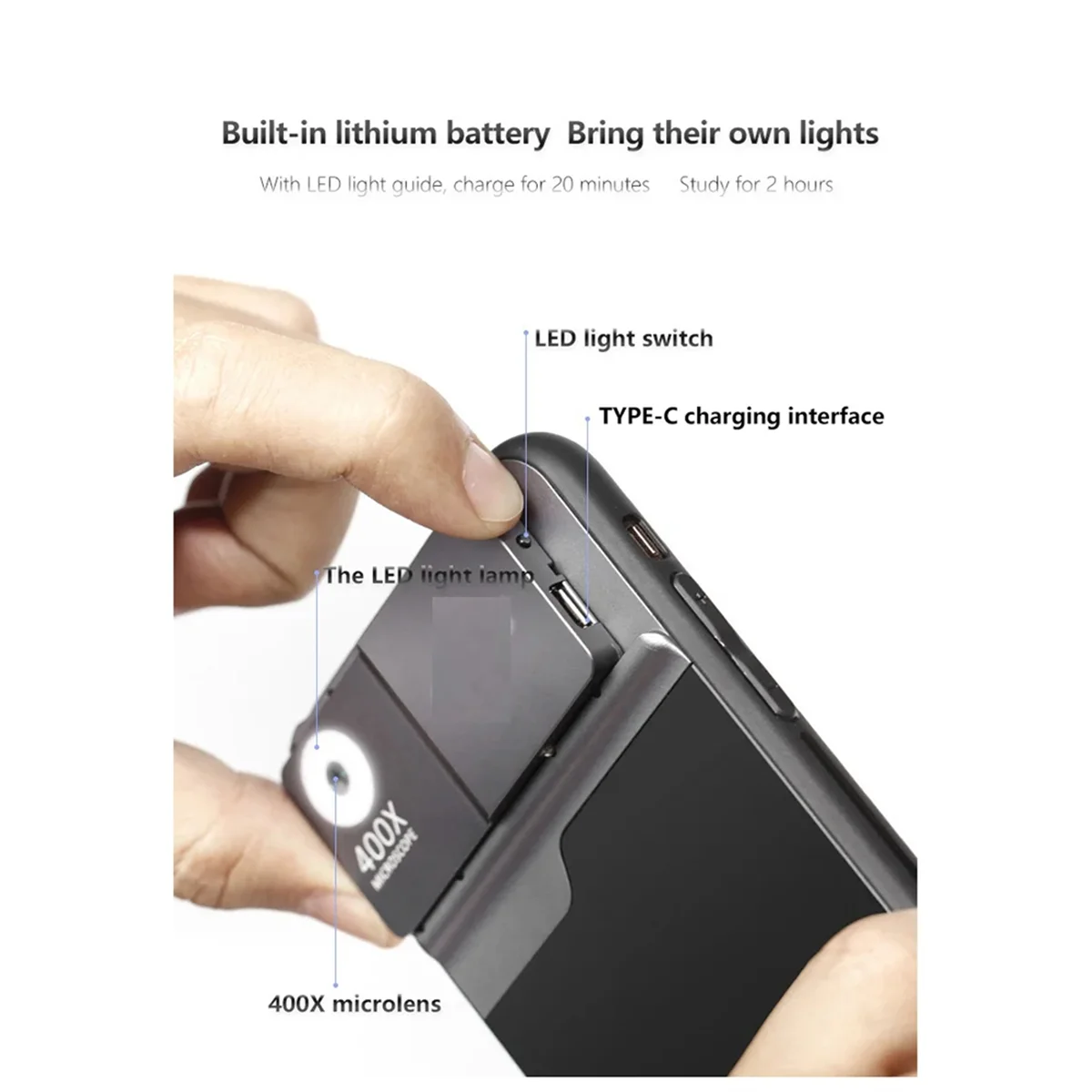 A72Z For 16 Pro 400X Microscope Phone Case Protective Cover for 16 Pro