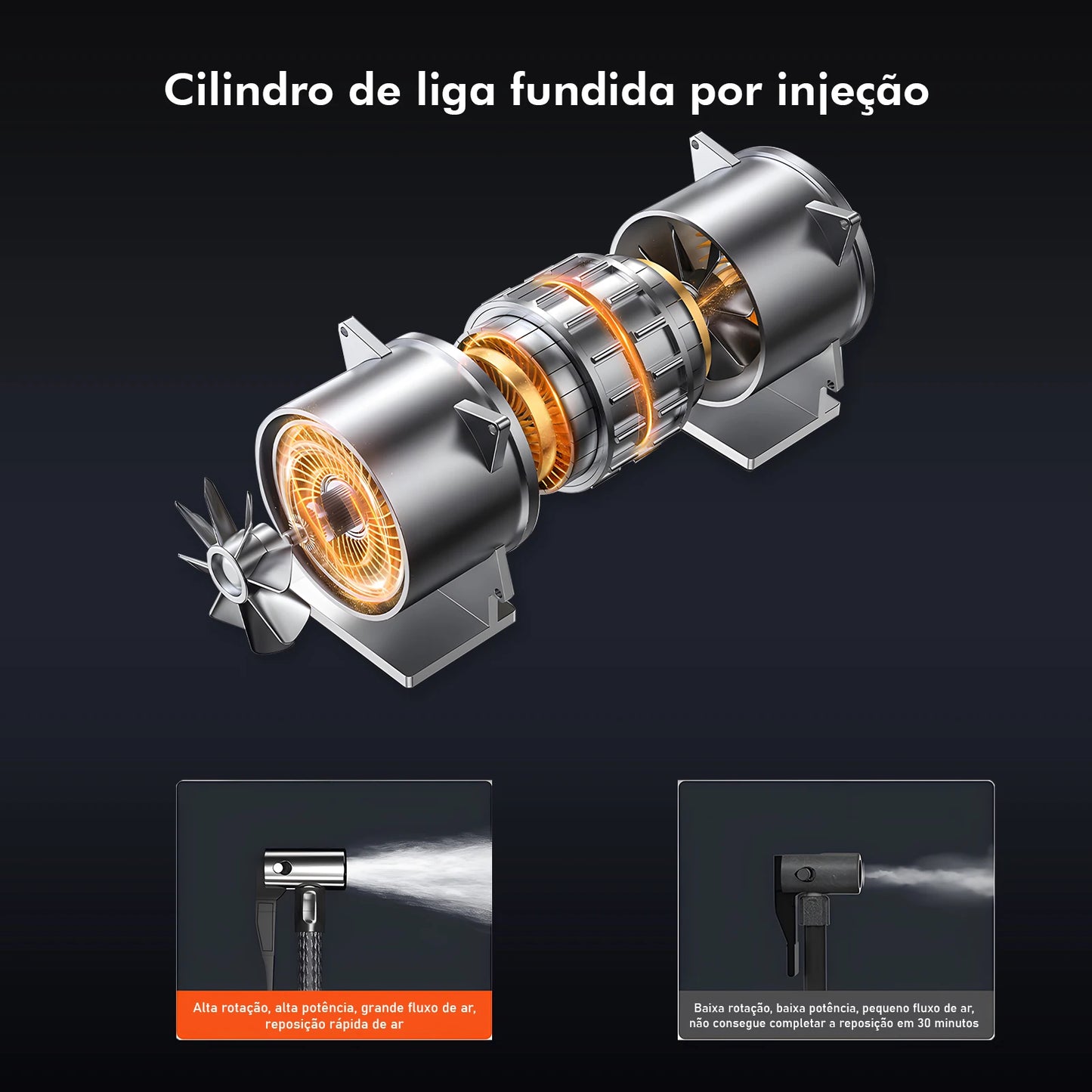 60W Wireless Portable Inflation Pump, 1800mAh Dual Battery, 5 Modes (Car/Bicycle/Motorcycle), LED, Auto Shut-Off, Type-C