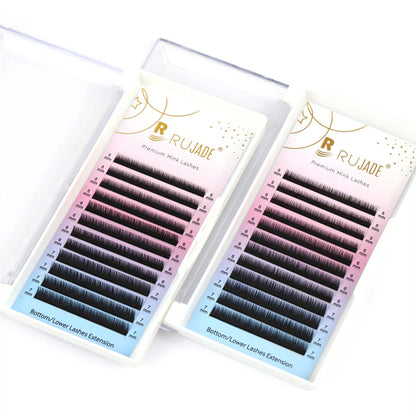RUJADE Bottom Lower Eyelash 5-8mm Short Natural Individual Under Lashes Soft Professional Faux Mink Lash Extensions