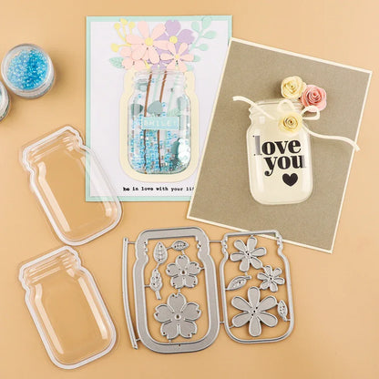 Bundle Deal Jar Heart Egg TV Dimensional Shaker Domes Basic Geometry Shaker Blisters Easter Valentine's Day Card Making Supplies