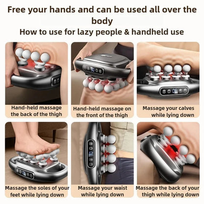 Brand high-end 16-head fascia gun multi-head massager, waist and back muscles deep relaxation 16-head massager
