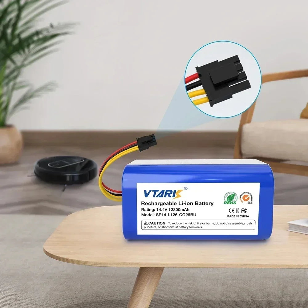 4S1P,18650 14.4V 6800mAh Li-lon battery for Cecotec Conga 1290 1390 1490 1590 vacuum cleaner Genio deluxe 370 gutrend echo 520