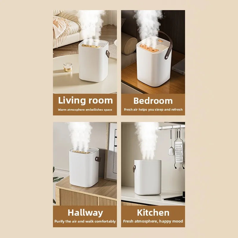 USB three nozzle humidifier 1.8L large capacity household air humidifier aromatherapy diffuser LED night light spray