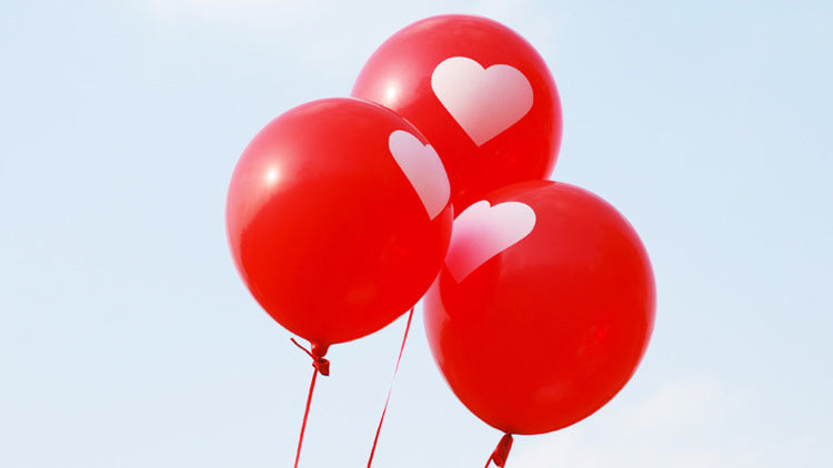 6Pcs Red/White Anniversary Heart Love Spiral Swirl Hanging Garland Balloon Straws for Valentine's Day Wedding Party Decorations