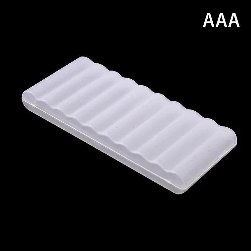 ♥10 Slots Transparent Plastic Battery Storage Box Hard Container Holder Case For AAA/AA Battery Organizer Accessories