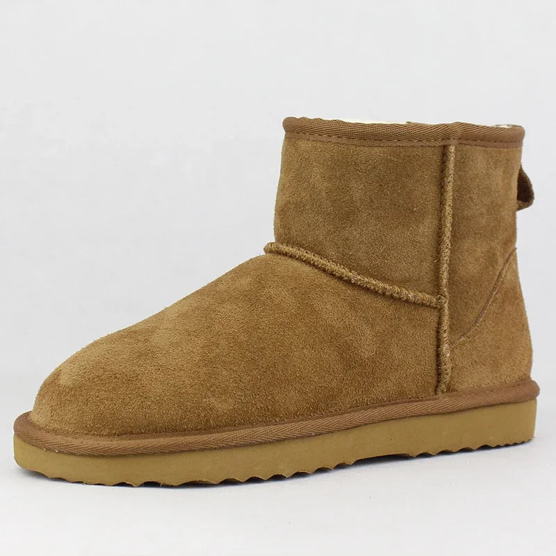 UVWP New Fashion Australia Classic Men Snow Boots Top Quality Genuine Leather Ankle Boots Warm Winter Boots Mens Shoes