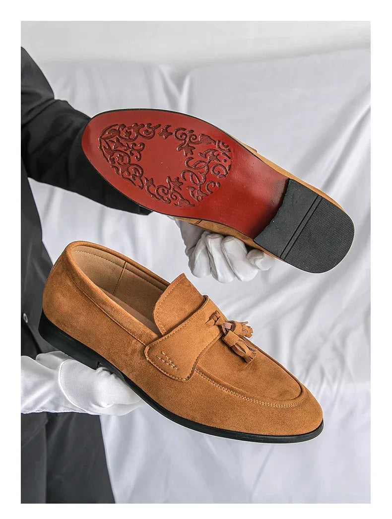 Fashion Casual Business Shoes Men High Quality Office Social Leather Shoes Men Slip On Loafers Man Tassel Men's Dress Shoes