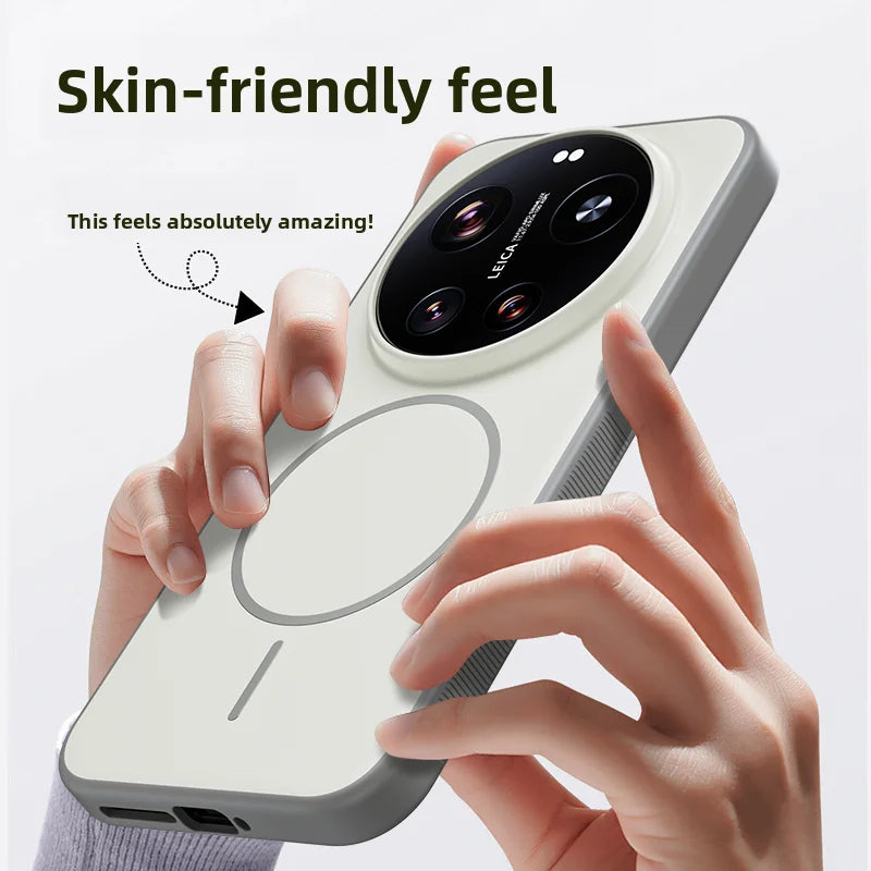 For Xiaomi Mi 17 Ultra Case Hard Silicone Skin Magnetic Wireless Charging Protective Back Cover For Xiaomi Mi 17 17Ultra hell