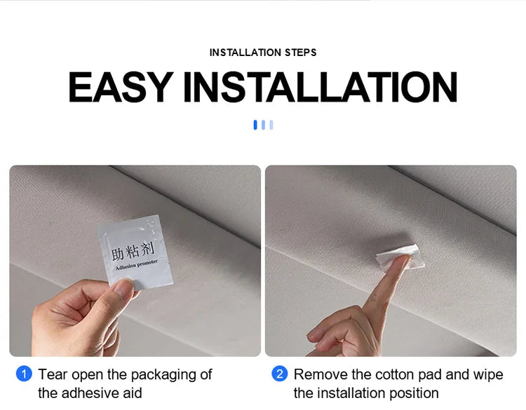 Car reading lights, LED interior sound controlled ambient lights, car trunk lighting, wireless wiring free decorative lights