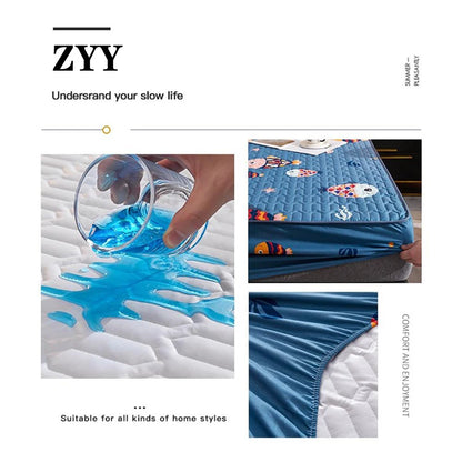 Waterproof Thicken Mattress Pad Protector Skin-Friendly Durable Fitted Sheet Bed Cover Latex Mat Cover 120x200 150x200 180x200