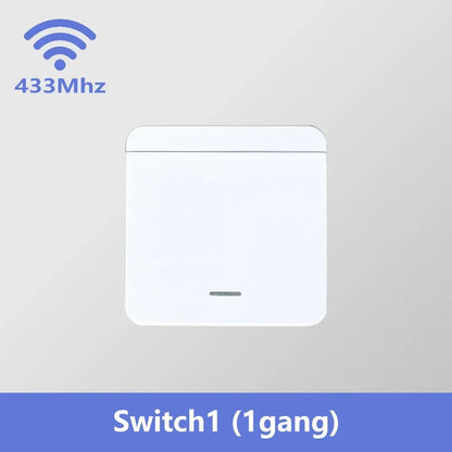 Tuya WIFI Switch 433MHz Smart Home Automation Relay Module 1/2/3 Gang Wireless Wall Switch Home Control Works with Alexa Google