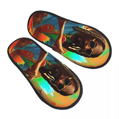 Snoop Dogg Goes Jesus Guest Slippers for Bedroom Women Custom Print House Slipper