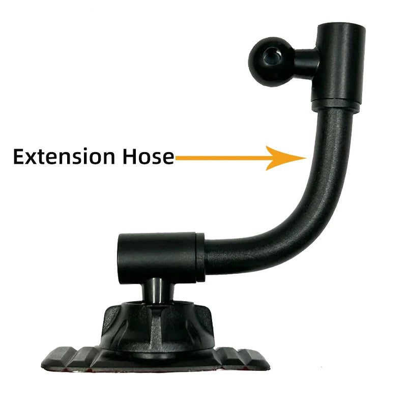 Car Phone Holder Extension Rod Dual Ball Head Adjustable Goose Neck Universal 17mm Ball Head Nano Glue Sticker Base Mount