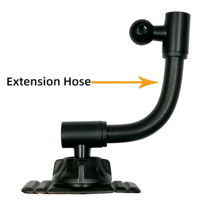 Car Phone Holder Extension Rod Dual Ball Head Adjustable Goose Neck Universal 17mm Ball Head Nano Glue Sticker Base Mount