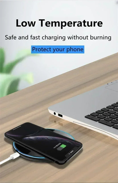 LED Night Light Wireless Charger Stand Pad For iPhone 16 15 14 13 12 Pro Max Samsung S25 S24 Xiaomi Quick Fast Charging Station