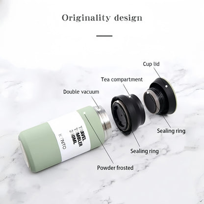 500ml Stainless Steel Thermos Cups Coffee Mug Insulated Water Bottle Thermal Tumbler Vacuum Flask Portable Hot and Cold Cup