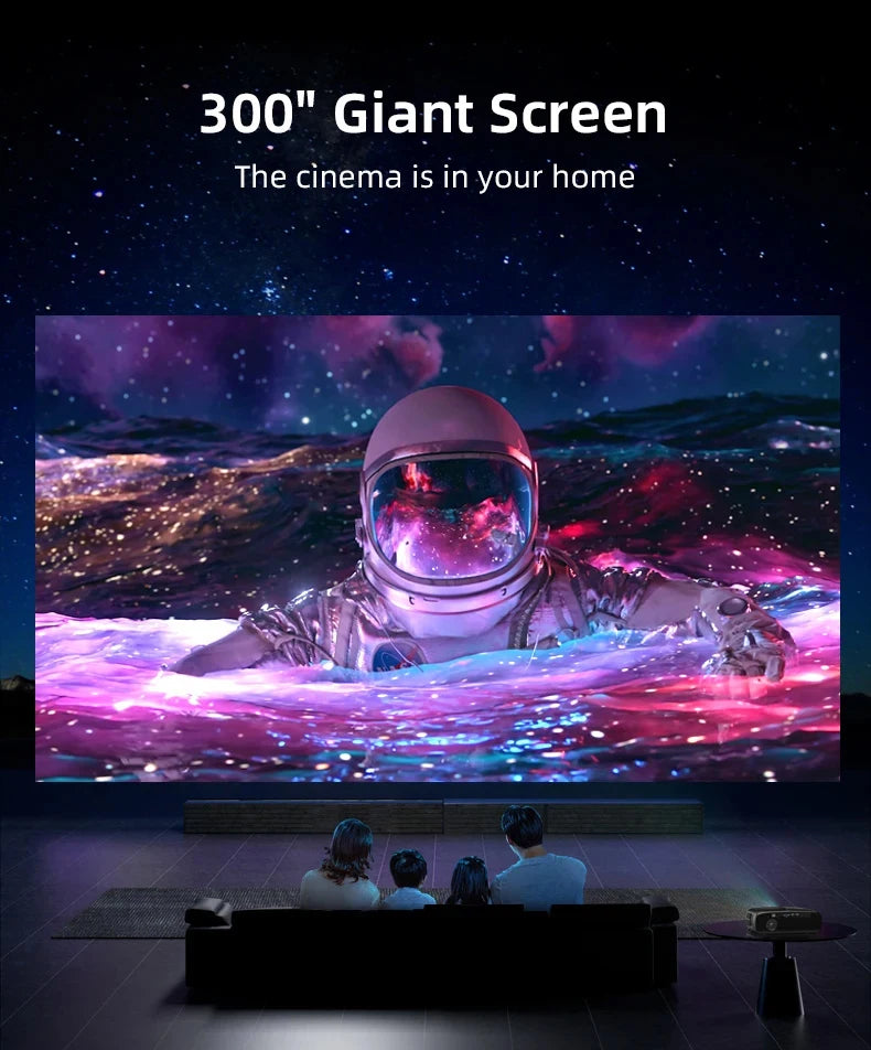 Official Google TV 4K Smart Projector Netflix Certified Native 1080P Dolby Audio WiFi6 Auto Focus HDR Home Theater HDMI BT5.4