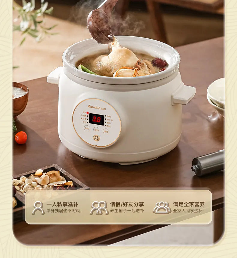 Electric slow cooker for baby food, ceramic household fully automatic stew pot, soup pot, electric slow cooker, porridge cooker
