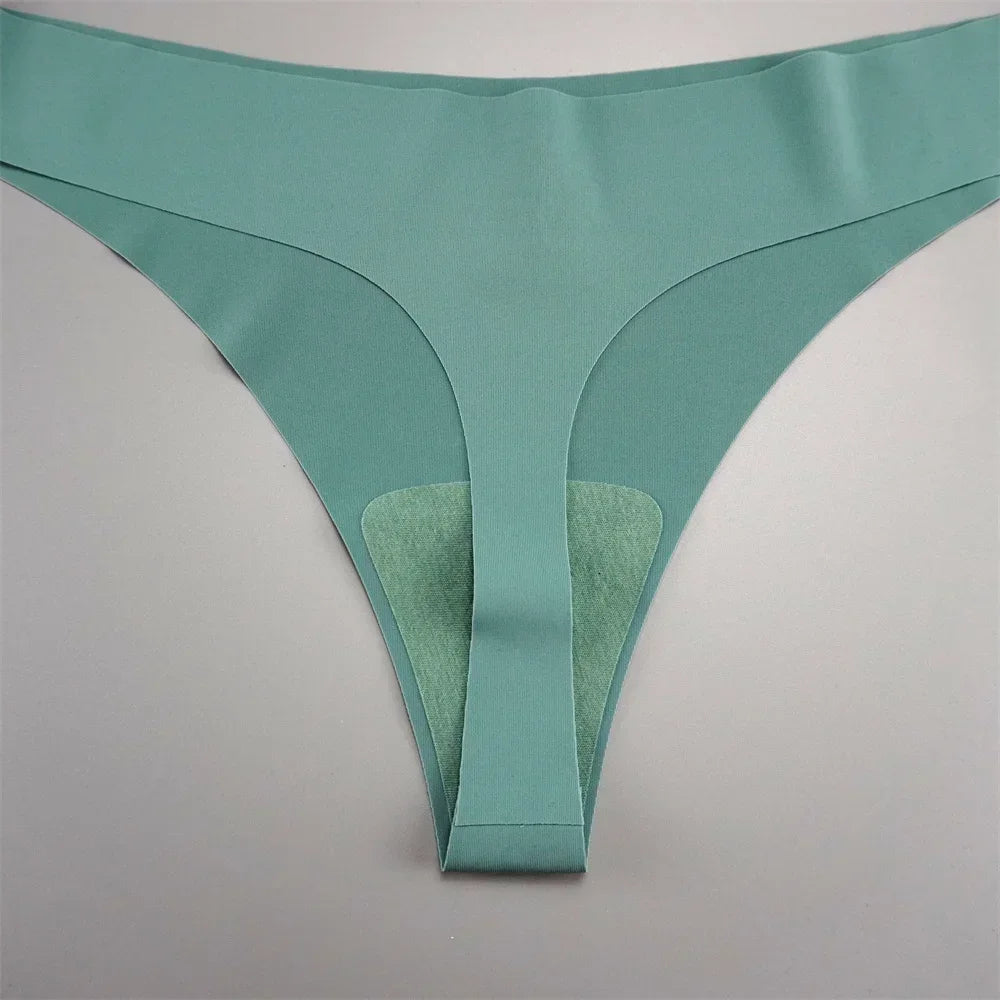 7 PCS/Set Fast Send Seamless Thong Women G String Sexy Ice Silk Panty Female Underwear Fitness Panties Plus Size
