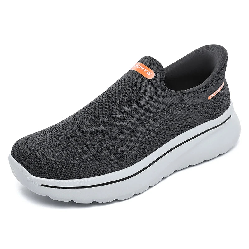 Men Women Slip on Walking Shoes Breathable Mesh Knit Loafers Lightweight Non Slip Comfort Casual Sports Sneakers Walking