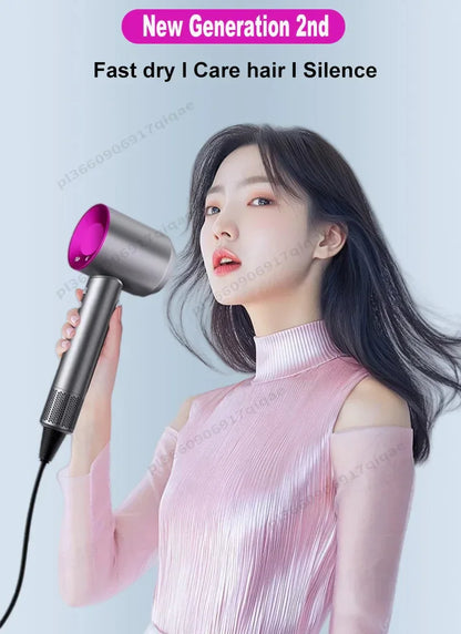 1600W Professinal Leafless Hair Dryer Negative Ion Hair Care Hairdryer Home Powerful Blow dryer Styling Toos Gift For Women