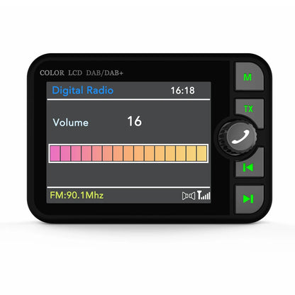 Stereo Digital Broadcast 2.4Inch LCD Color Screen Radio Receiver Bluetooth 5.0 DAB/DAB+ Digital Radio MP3 FM Transmitter for Car
