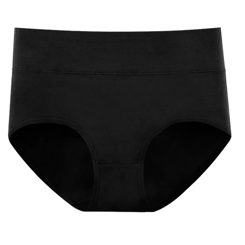 1Pcs Plus Size Women's Cotton Underwear High Waisted Tummy Control Panties Full Coverage Briefs Ladies Panty L-5XL