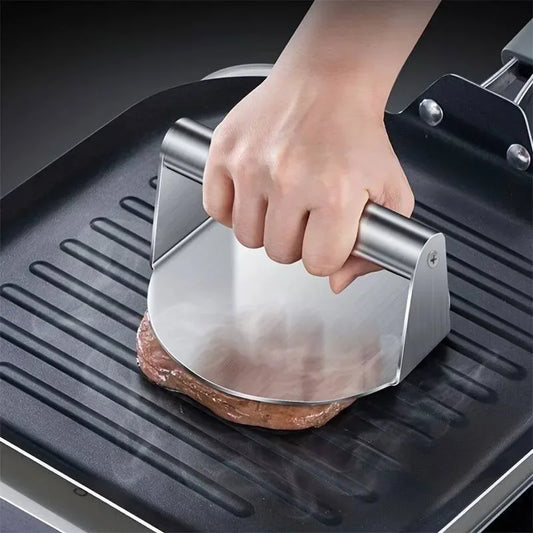 Stainless Steel Smash Burger Press Hamburger Patties Meat Masher Circular Meat Press Mold for Deli Meats Kitchen Accessories by PDG ibma