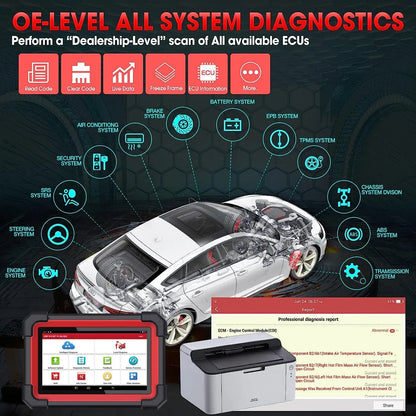 LAUNCH X431 CRP919E BT Car Diagnostic Tool OBD2 Scanner DBScar VII VCI Auto with Active Test ECU Coding CANFD DOIP 31+ Reset
