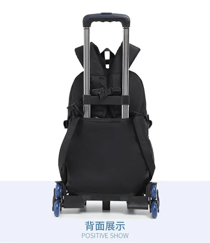 School Rolling backpack bag School Bags with wheels Student wheeled Backpacks for boys Children School Trolley Bag Waterproof
