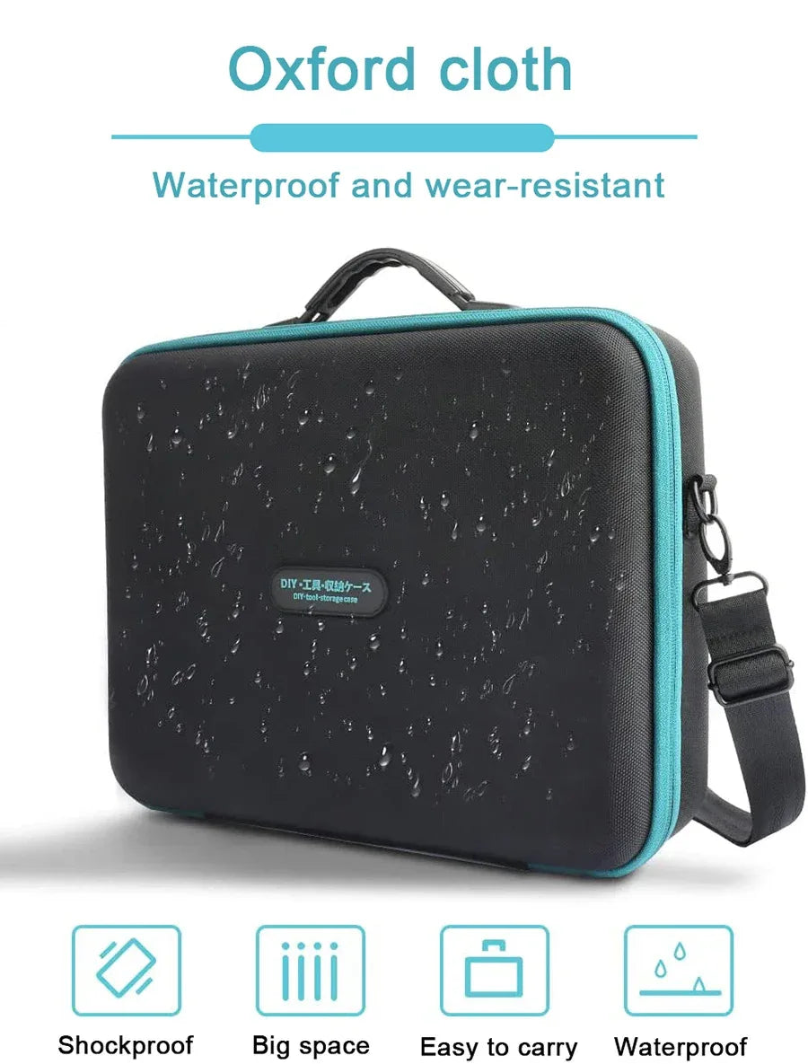 Waitley Portable Tool Battery Storage Case Waterproof accessories box For Makita ect batteries store carry, Can DIY partition